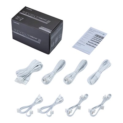Phanteks Revolt Cable Kit, PCIe Gen5 Starter Set, valkoinen