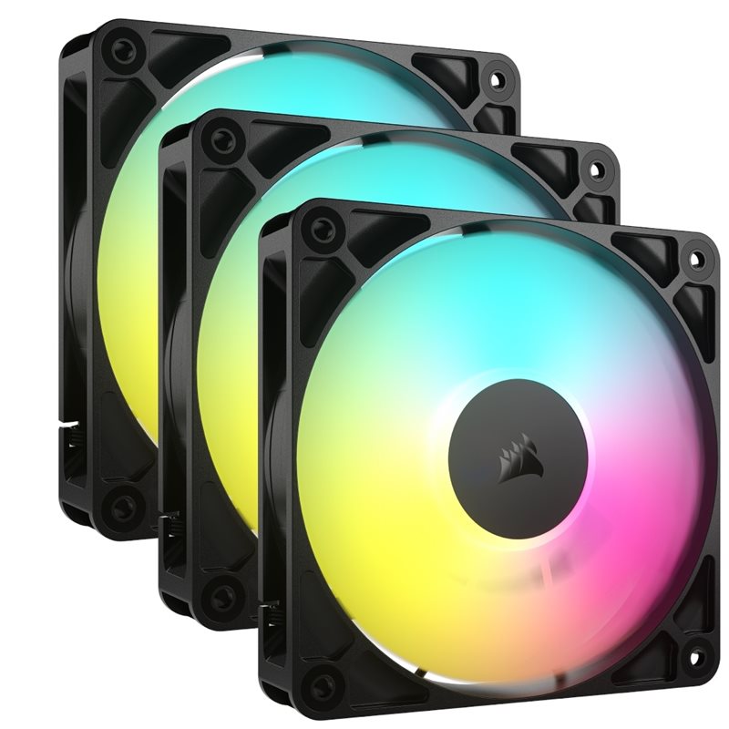 Corsair RS120 ARGB - Triple Pack, 120mm PWM-laitetuuletinsarja, musta