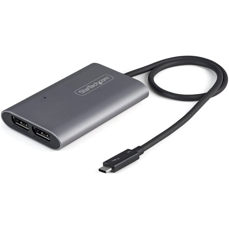 StarTech.com Thunderbolt 3 -> 2x DisplayPort -adapteri, harmaa