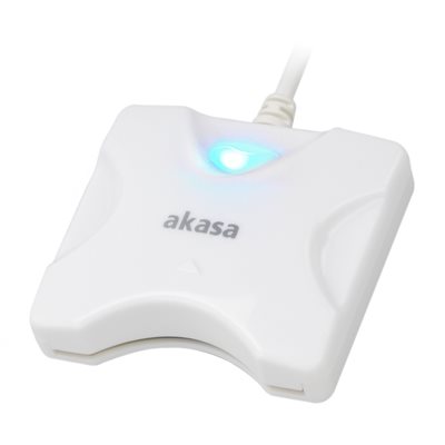 Akasa (Outlet) Älykortinlukija, USB-A, 1m, valkoinen