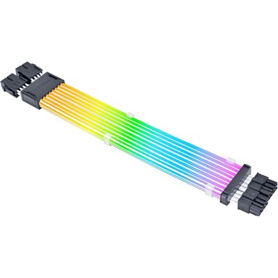 Lian Li Strimer Wireless CPU 2x8-PIN, RGB-valaistu emolevyn lisävirtakaapeli, 260 mm