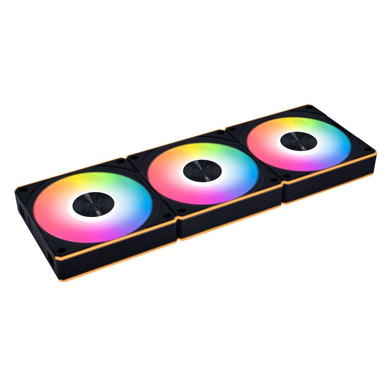 Lian Li UNI FAN CL Wireless Reverse 120 Black - Triple Pack, 120mm PWM-laitetuuletinsarja, musta