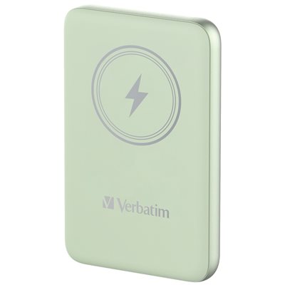 Verbatim 10 000mAh varavirtalähde, Magsafe, USB-C PD 20W, vihreä