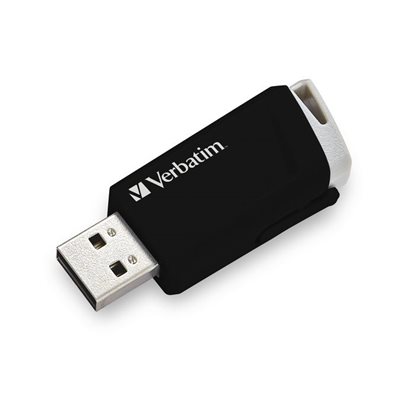 Verbatim 32GB Store 'n' Click, 3.2 Gen1 USB-A -muistitikku, 80/25 MB/s, musta