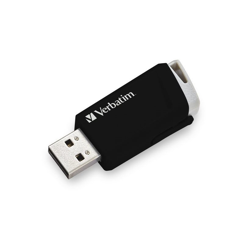 Verbatim 32GB Store 'n' Click, 3.2 Gen1 USB-A -muistitikku, 80/25 MB/s, musta