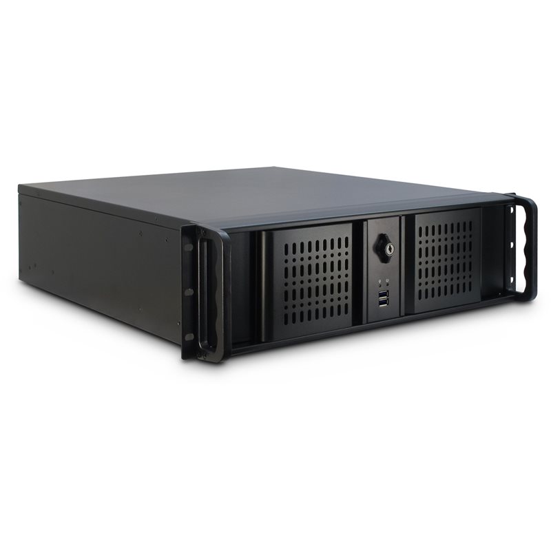 Inter-Tech IPC 3U 3098-S, räkkiasennettava serverikotelo, musta/harmaa