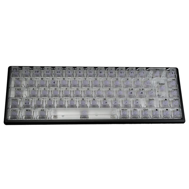 Arbiter LLC Polar 65 HE, langaton pelinäppäimistö, 65%, Phantom Black, musta / läpinäkyvä