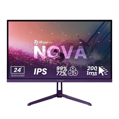 Arozzi 24" Nova IPS, 200Hz (OC) Full HD -pelimonitori, violetti