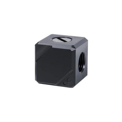 Alphacool Eiszapfen connection terminal 4-way, G1/4 IG, Black Acetal