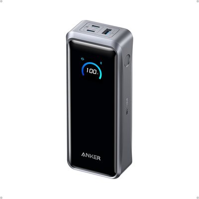 Anker 26250 mAh Prime Power Bank, varavirtalähde, 2x USB-C, USB-A, musta