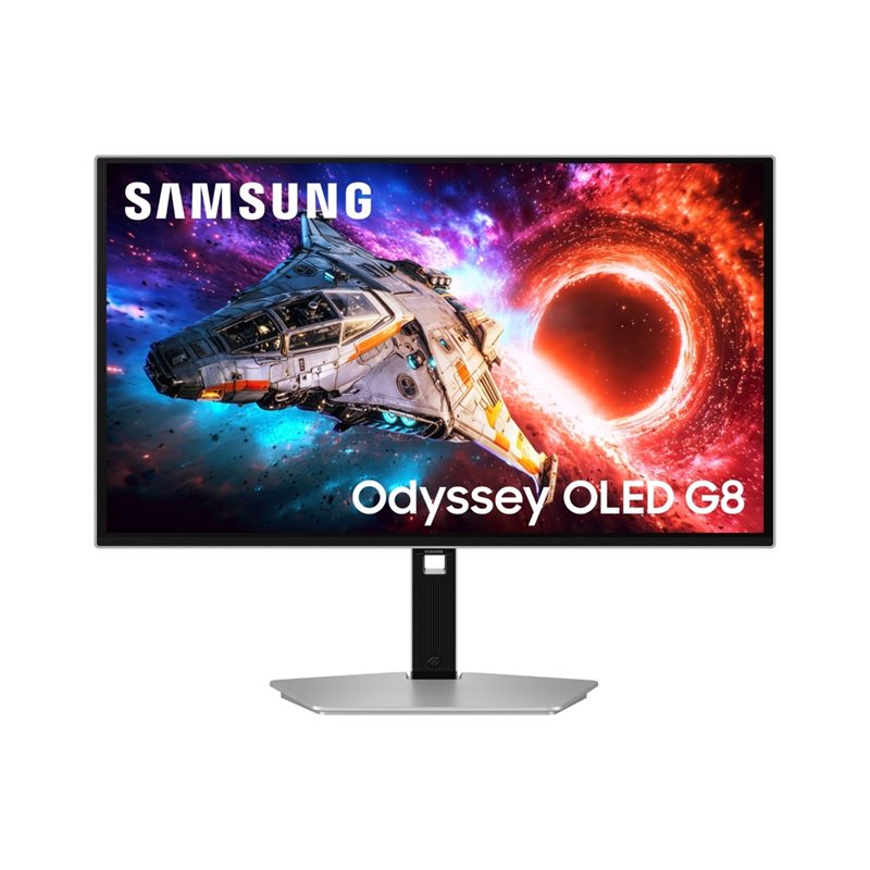 Samsung 27" Odyssey OLED G8 (G80SH), 240Hz 4K UHD -pelimonitori, hopea