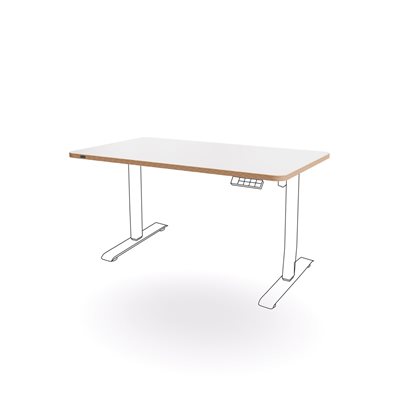 Leitz Table Top to SitStand, sähköpöydän pöytälevy ilman runkoa, 120 x 70 cm, valkoinen