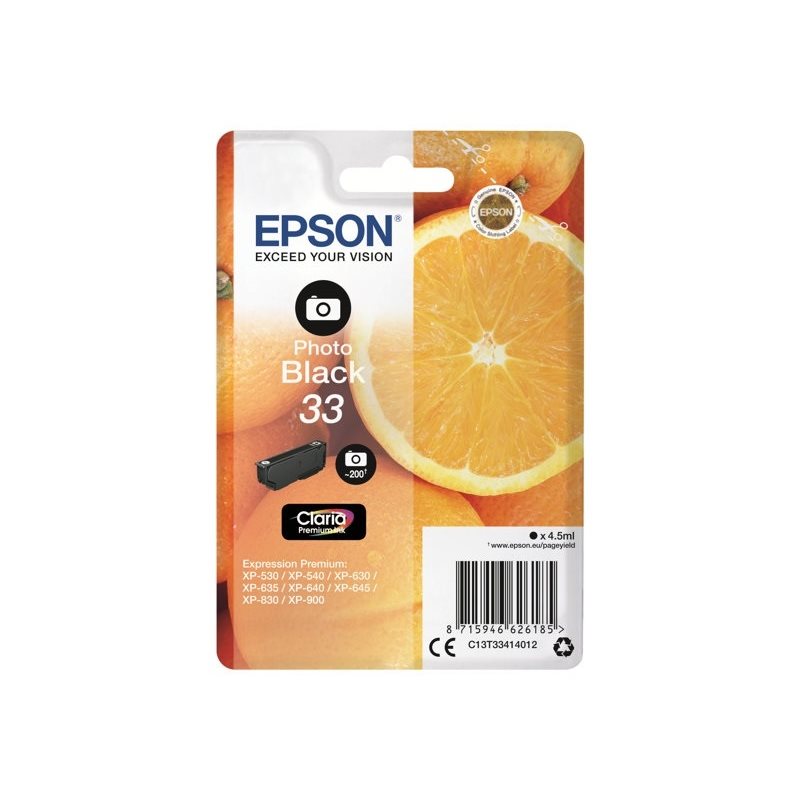 Epson 33 Claria Premium Ink Oranges -väriainekasetti, valokuvamusta