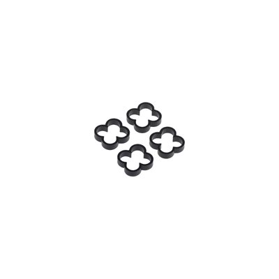 Alphacool Eiskamm Alu X4 - 4mm musta - 4kpl