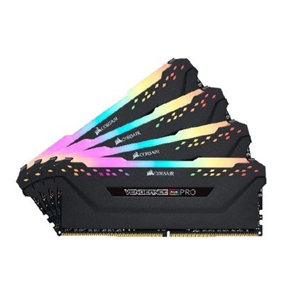 Corsair 64GB (4 x 16GB) Vengeance RGB PRO, DDR4 3200MHz, CL16, 1.35V, musta