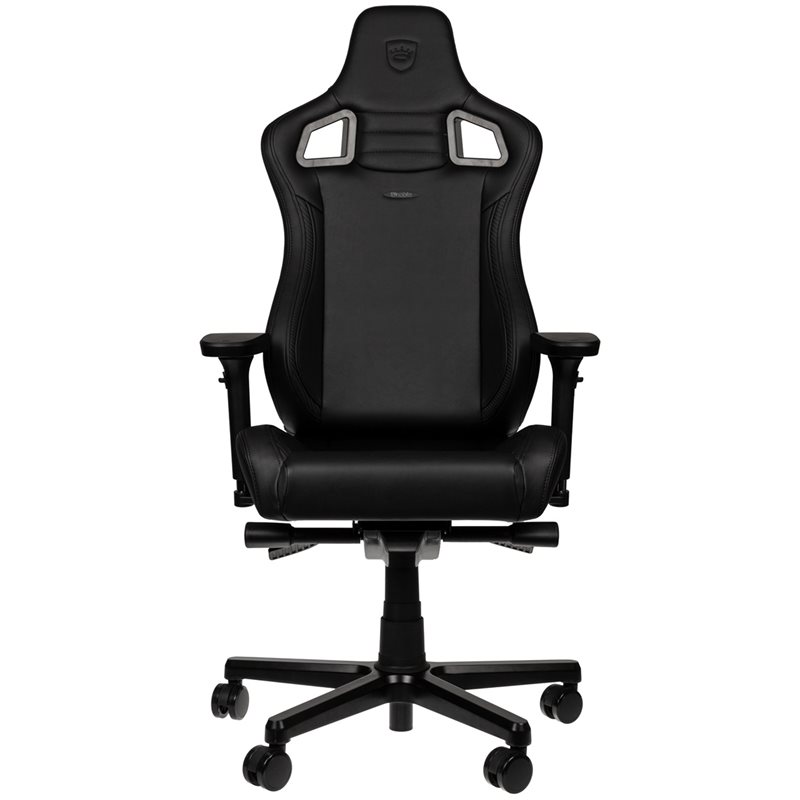 noblechairs EPIC Compact Gaming Chair, keinonahkaverhoiltu pelituoli, musta/harmaa
