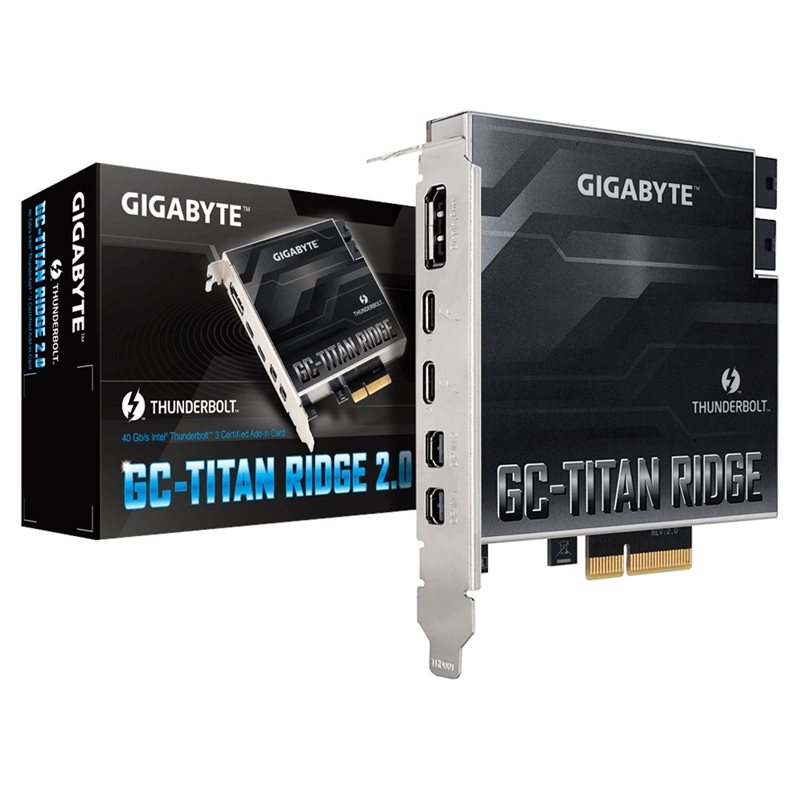 Gigabyte GC-TITAN RIDGE 2.0, Thunderbolt 3 -lisäkortti, PCIe 3.0 x4