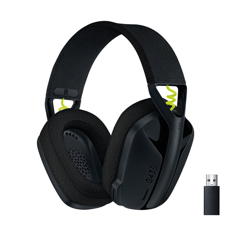Logitech (Outlet) G435 LIGHTSPEED, langattomat pelikuulokkeet mikrofonilla, musta