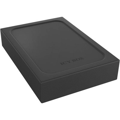 IcyBox Ulkoinen kotelo 2.5" SATA III 6G HDD/SSD-levylle, 3.2 Gen1, musta