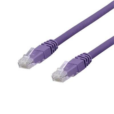 Deltaco U/UTP Cat6a laitekaapeli, 0,5m, violetti