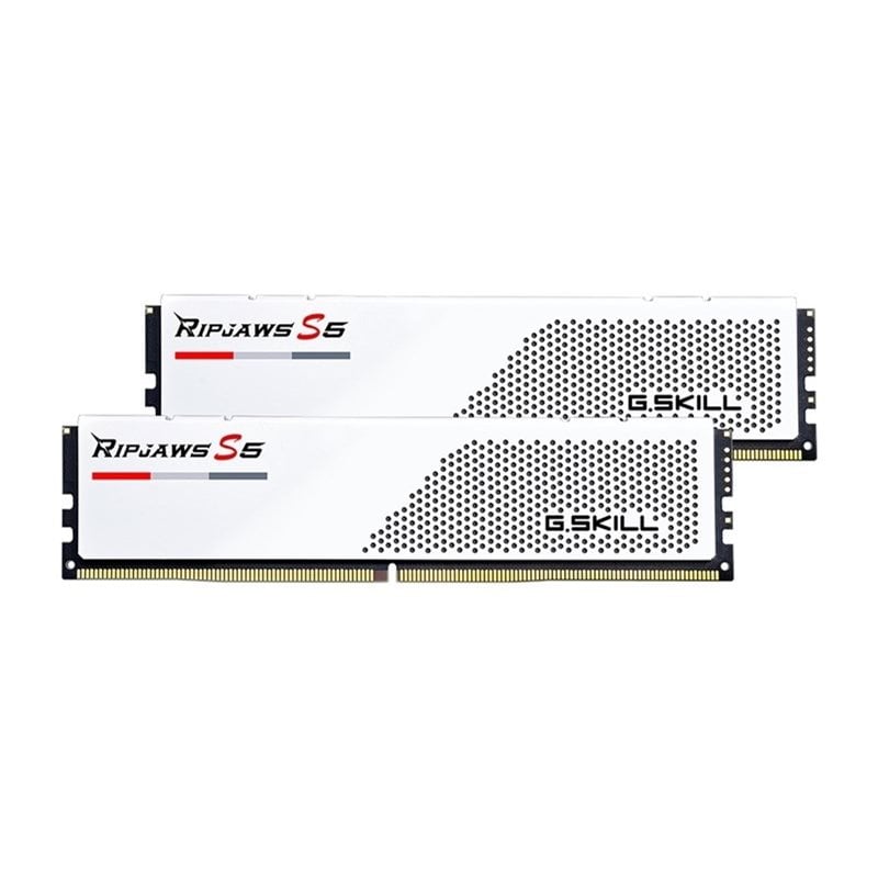 G.Skill 32GB (2 x 16GB) Ripjaws S5, DDR5 5200MHz, CL28, 1.35V, valkoinen