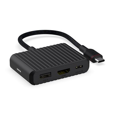 Unisynk 3.2 Gen1 USB-C 3-in-1 -telakka, musta