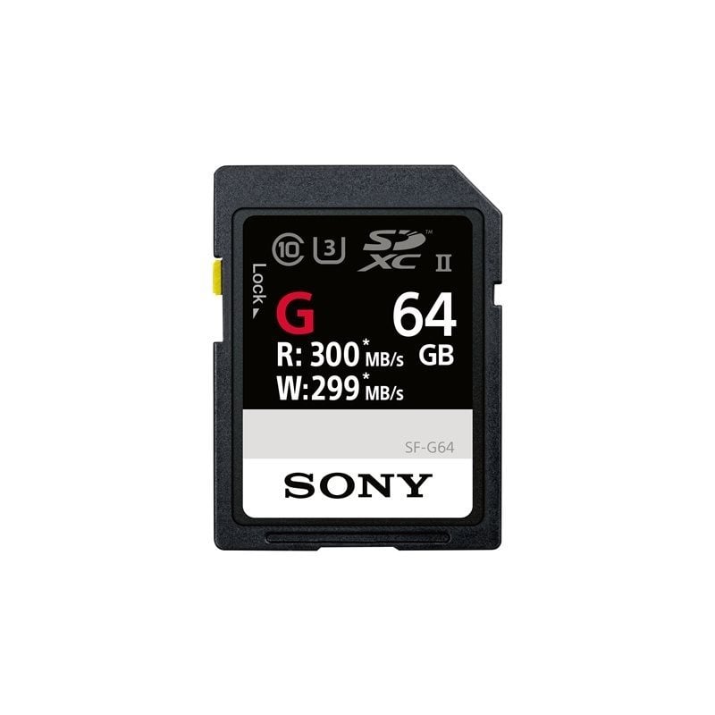 Sony 64GB Pro Tough G-series, SDXC -muistikortti, UHS-II V90 U3, 300/299 MB/s