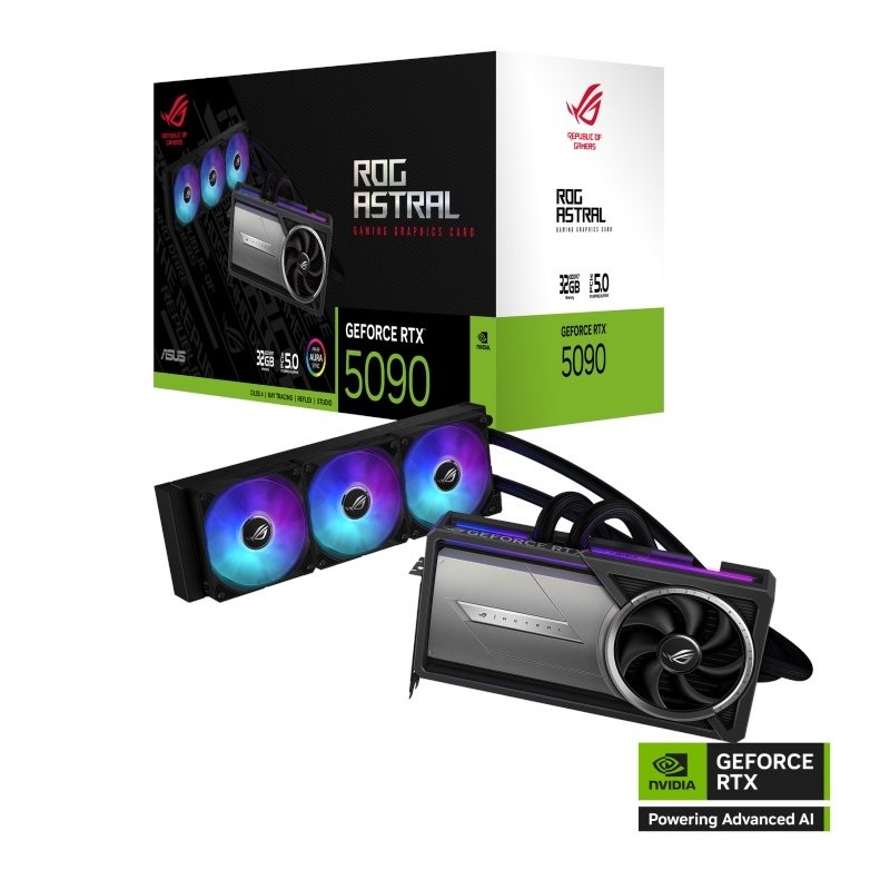 Asus GeForce RTX 5090 Astral LC -näytönohjain, 32GB GDDR7