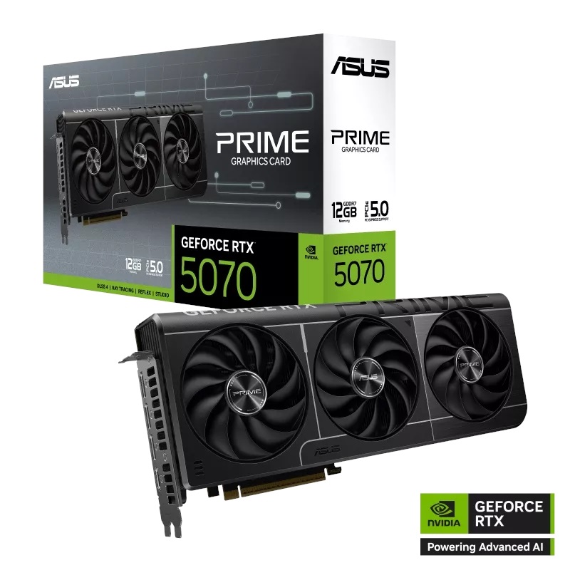 Asus GeForce RTX 5070 PRIME -näytönohjain, 12GB GDDR7