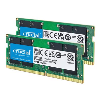 Crucial 16GB (2 x 8GB) DDR4 3200MHz, SO-DIMM, CL22, 1.20V