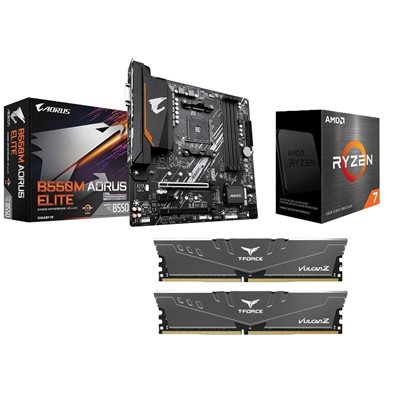 Gigabyte B550M AORUS ELITE + Ryzen 7 5700X + 16GB DDR4 3200MHz -tuotepaketti