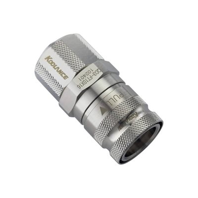 Koolance QD3 Female Quick Disconnect No-Spill -pikaliitin, 16/10mm, hopea