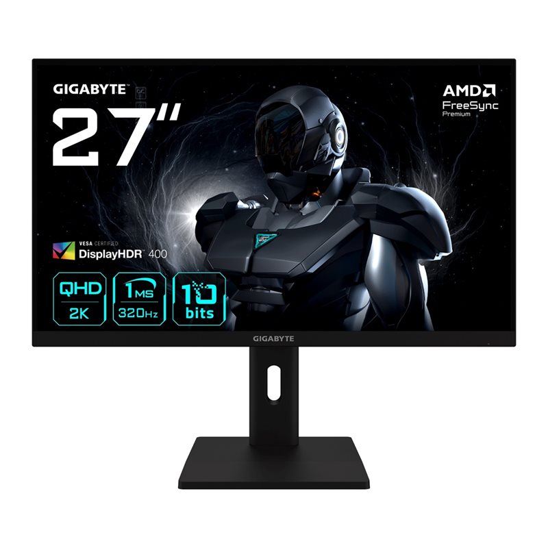 Gigabyte (Outlet) 27" G27Q3, 320Hz (OC) QHD-pelimonitori, musta