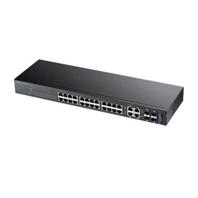 ZyXEL GS2210-24, 24-porttinen L2 hallittava kytkin, 24x RJ-45 + 4x SFP/RJ-45