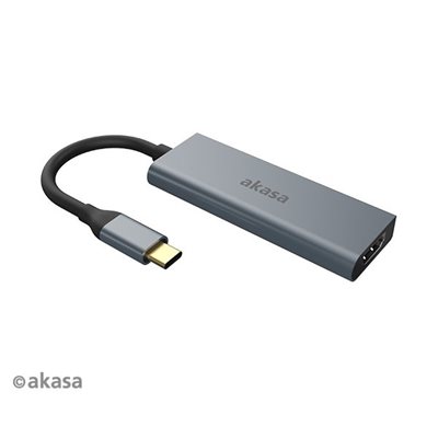 Akasa 3.2 Gen1 USB-C 4-in-1 -telakka, harmaa