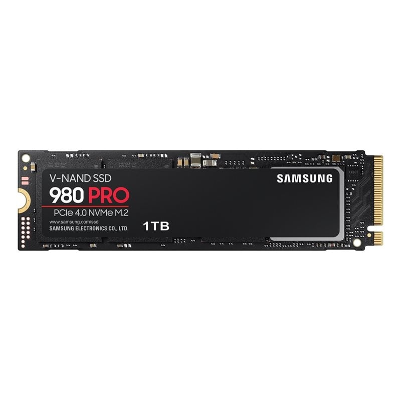 Samsung 1TB 980 PRO SSD-levy, M.2 2280, PCIe 4.0, NVMe, 7000/5000 MB/s