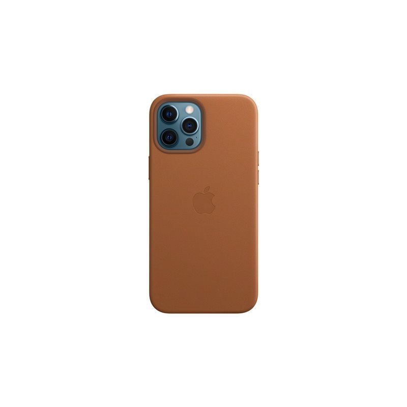 Apple Leather Case with MagSafe, nahkainen suojakuori, iPhone 12 Pro Max, Saddle Brown