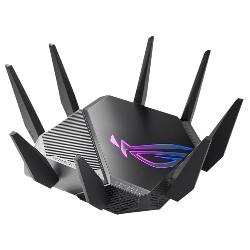 Asus ROG Rapture GT-AXE11000, Tri-band Wi-Fi 6E (802.11ax) -pelireititin, musta