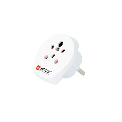 Skross Tanska/Intia/Israel -> Eurooppa -maa-adapteri, valkoinen