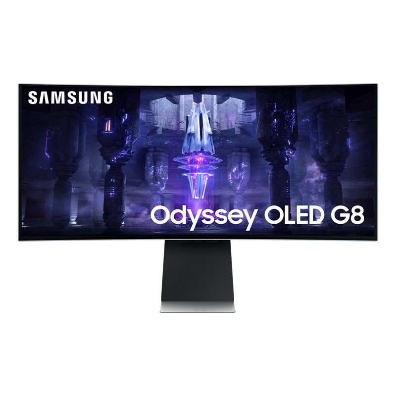 Samsung 34" Odyssey OLED G8, kaareva 175Hz (OC) WQHD-pelimonitori