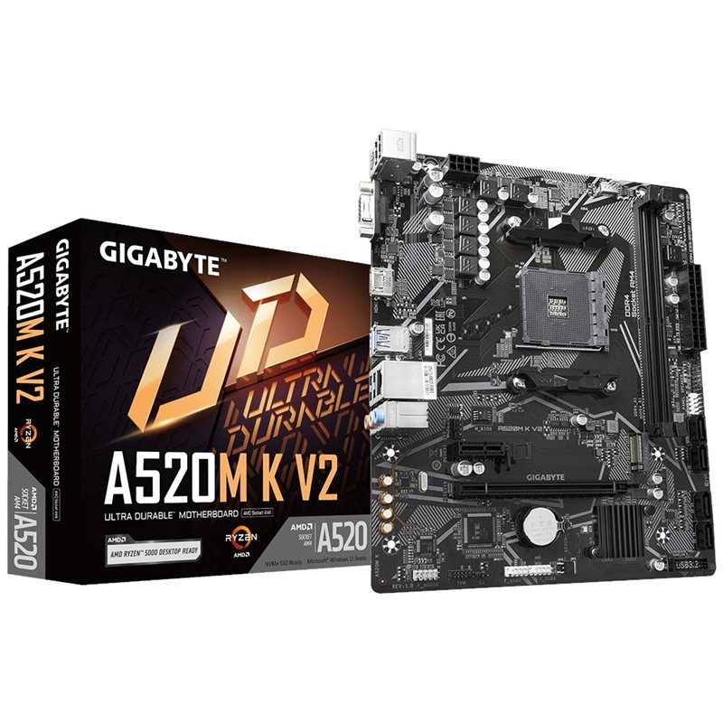 Gigabyte (Outlet) A520M K V2, mATX-emolevy