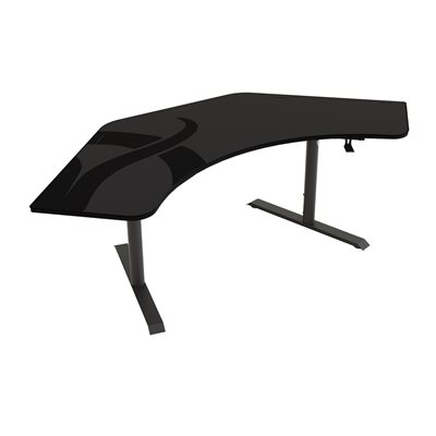 Arozzi Arena Angelo - Gun Metal -pelipöytä, tummanharmaa/musta