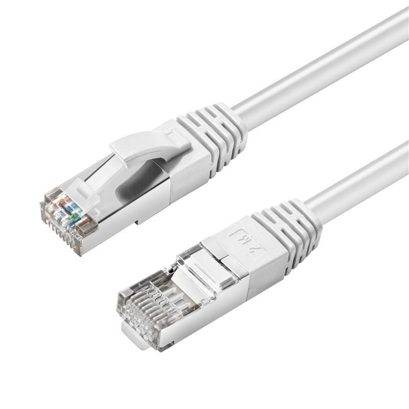 MicroConnect CAT6A S/FTP -laitekaapeli, 2m, valkoinen
