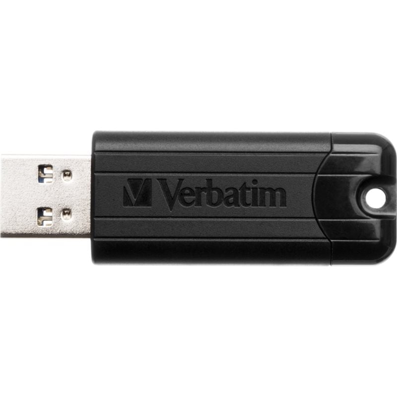 Verbatim 32GB Pinstripe, 3.2 Gen1 USB-A -muistitikku, musta