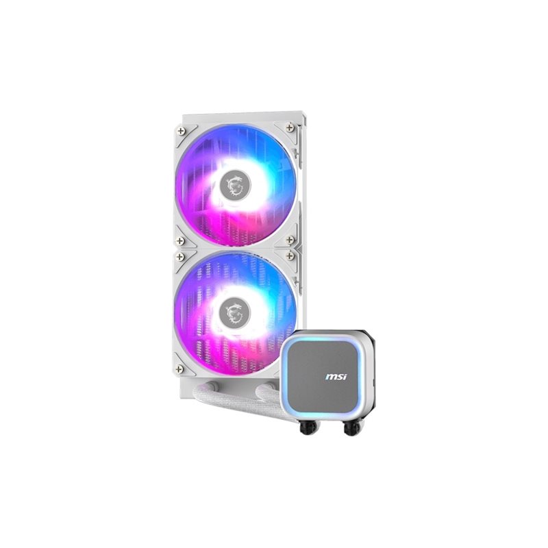 MSI MAG CORELIQUID A13 240 WHITE, 240mm AIO-nestejäähdytysratkaisu prosessorille, valkoinen - Kuva 2