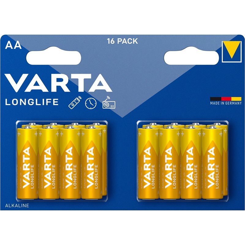 Varta AA/LR06 Longlife -paristo, 16kpl