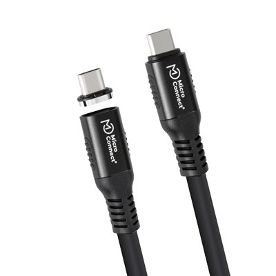 MicroConnect USB4 Gen 3x2 USB-C -kaapeli, 40Gbps, 240W, 2m, musta