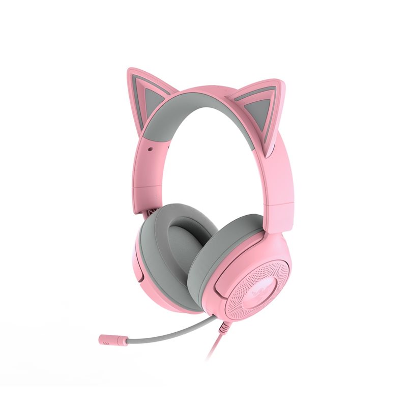 Razer Kraken Kitty V3 X - Quartz -pelikuulokkeet mikrofonilla, vaaleanpunainen