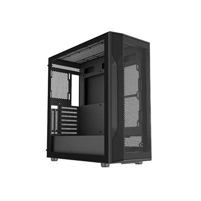 SAMA S40E Black, ikkunallinen miditornikotelo, musta