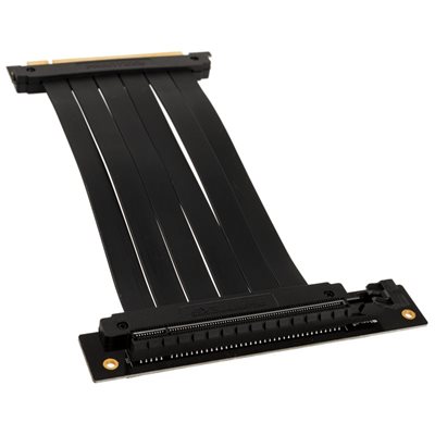 Phanteks (Outlet) Flatline PCI-E x 16 Riser Cable, 220mm, 90° kulma, musta